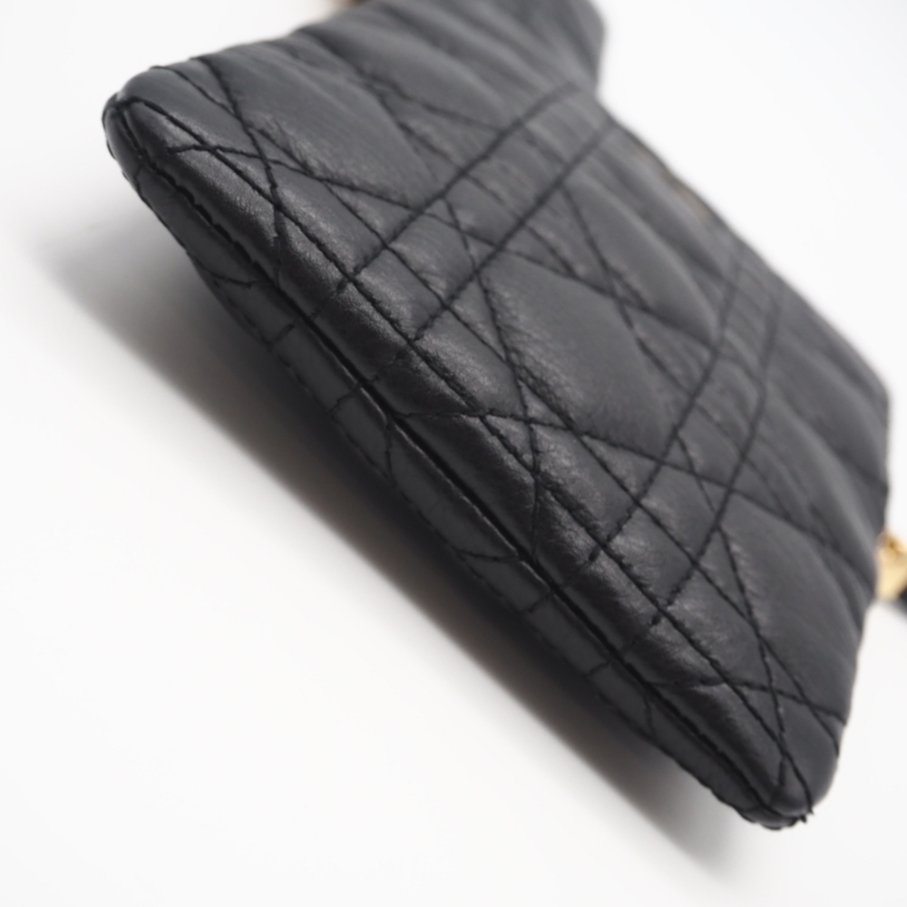 Christian Dior Caro Multifunction Cannage Pouch Shoulder Bag S5036UWHC Black ... - Picture 8 of 15